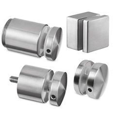 supporti inox per vetro/plexiglass